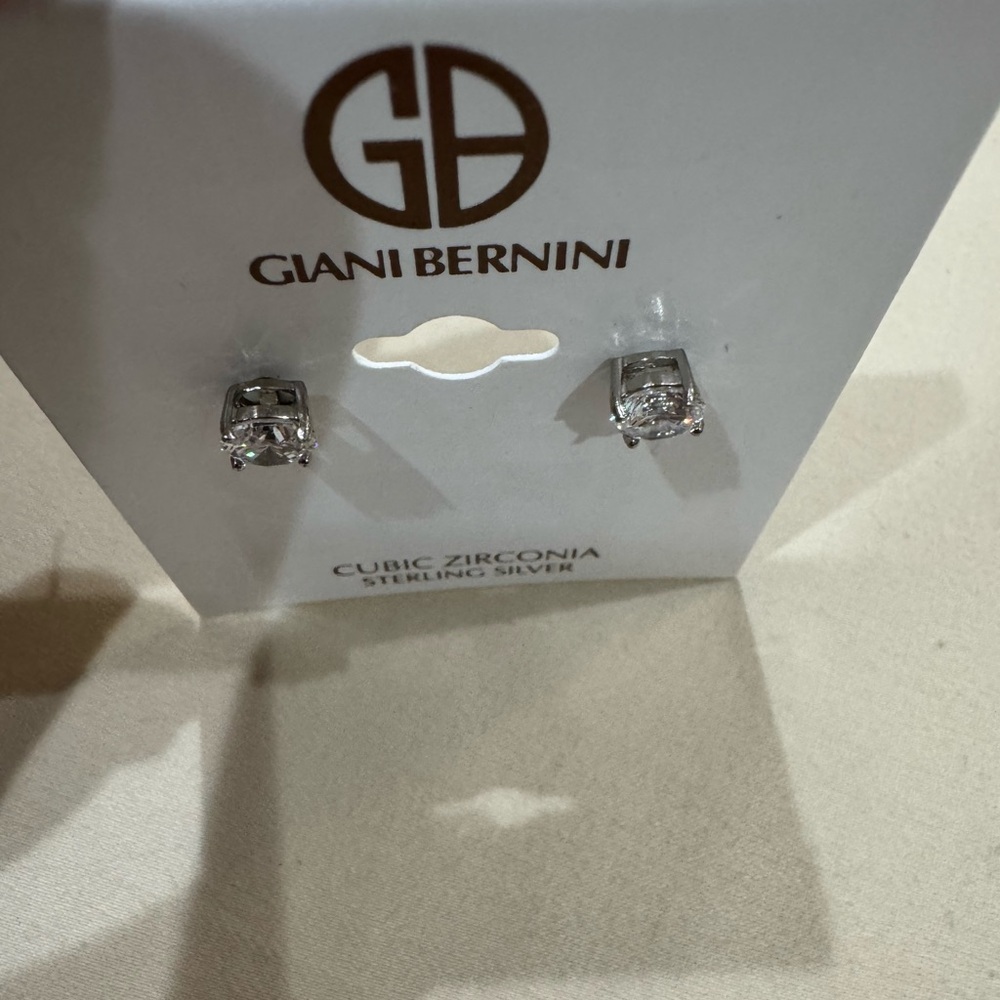 Giani Bernini Sterling Silver Cubic Zirconia Earrings NWT - Picture 4 of 5